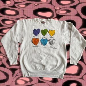 Oregon Souvenir Crewneck Size XL Vintage Art Hearts